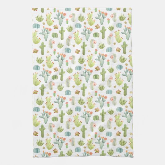Linge De Cuisine Motif mignon de position de cactus (Vertical)
