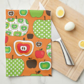 Linge De Cuisine Motif mignon d'illustration de pomme (Quart Plié)