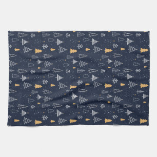 Linge De Cuisine Motif minimaliste de l'arbre de Noël d'hiver
