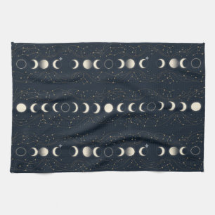 Linge De Cuisine Motif minimaliste des phases lunaires avec des éto