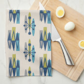 Linge De Cuisine Motif moderne du milieu du siècle de l'âge atomiqu (Quart Plié)