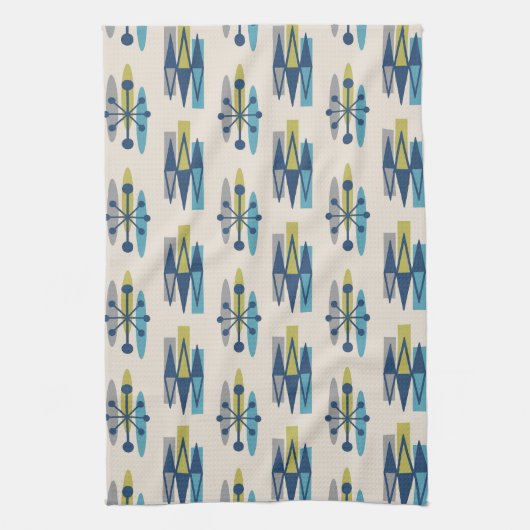 Linge De Cuisine Motif moderne du milieu du siècle de l'âge atomiqu (Vertical)