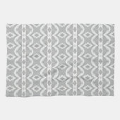 Linge De Cuisine Motif moderne gris et blanc (Horizontal)