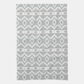 Linge De Cuisine Motif moderne gris et blanc (Vertical)