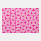 Linge De Cuisine Motif moderne Hot rose du milieu du siècle (Horizontal)