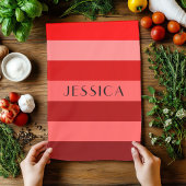 Linge De Cuisine Motif moderne Red and White Stripes Nom