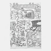 Linge De Cuisine Motif moderne tendance Chats Noirs et Blancs (Vertical)