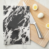 Linge De Cuisine Motif moderne unique en marbre noir blanc marbre p (Quart Plié)