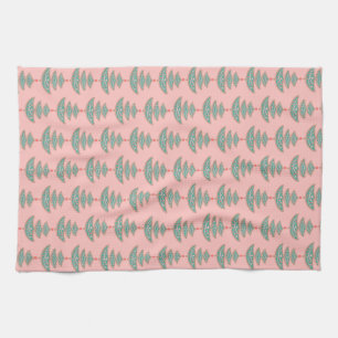 Linge De Cuisine Motif moderne vintage sapin de Noël sur pêche