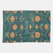 Linge De Cuisine Motif monochromatique bleu Cube (Horizontal)