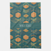 Linge De Cuisine Motif monochromatique bleu Cube (Vertical)