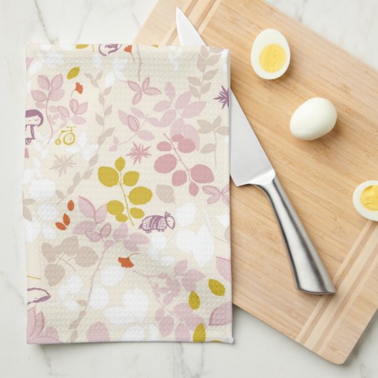 Linge De Cuisine motif montrant les animaux lunatiques (Quart Plié)