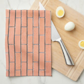 Linge De Cuisine Motif mur en brique (Quart Plié)