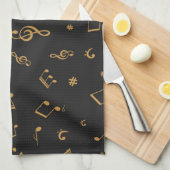 Linge De Cuisine Motif musical (Quart Plié)