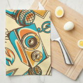 Linge De Cuisine Motif musical (Quart Plié)
