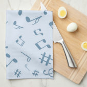 Linge De Cuisine Motif musical (Quart Plié)