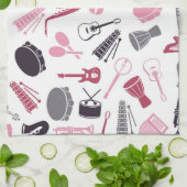 Linge De Cuisine Motif musical (Plié)