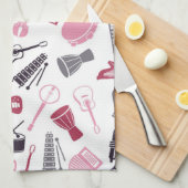 Linge De Cuisine Motif musical (Quart Plié)