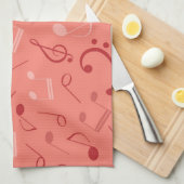 Linge De Cuisine Motif musical (Quart Plié)