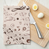 Linge De Cuisine Motif musical (Quart Plié)