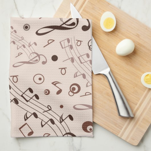 Linge De Cuisine Motif musical (Quart Plié)