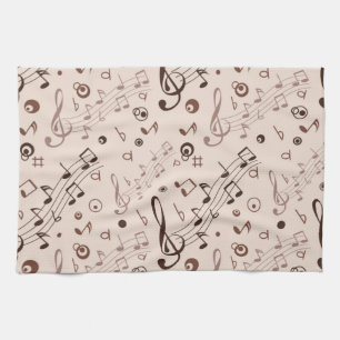 Linge De Cuisine Motif musical