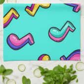 Linge De Cuisine Motif musical (Plié)