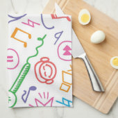 Linge De Cuisine Motif musical (Quart Plié)