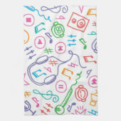 Linge De Cuisine Motif musical (Vertical)