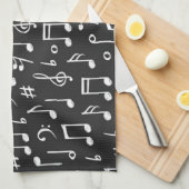 Linge De Cuisine Motif musical (Quart Plié)