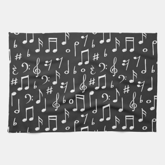 Linge De Cuisine Motif musical (Horizontal)