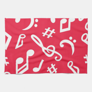 Linge De Cuisine Motif musical