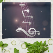 Linge De Cuisine Motif musical (Plié)