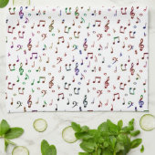 Linge De Cuisine Motif musical coloré (Plié)