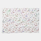 Linge De Cuisine Motif musical coloré (Horizontal)