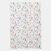 Linge De Cuisine Motif musical coloré (Vertical)