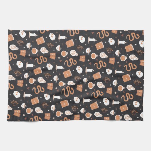 Linge De Cuisine Motif Mystic Boho Crystal Halloween (Horizontal)