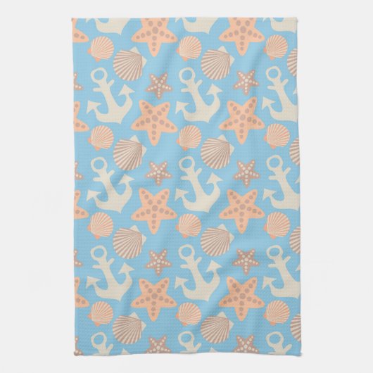 Linge De Cuisine Motif nautique Pastel (Vertical)