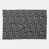 Linge De Cuisine Motif noir blanc de couleur moderne (Horizontal)