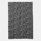 Linge De Cuisine Motif noir blanc de couleur moderne (Vertical)