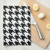 Linge De Cuisine Motif noir blanc de Houndstooth (Quart Plié)