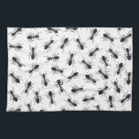 Linge De Cuisine Motif noir drôle de fourmis<br><div class="desc">Ce motif noir mignon et drôle d'insecte de fourmis est parfait pour le hippie à la mode et d'amusement. Son cool et copie idiote est grand pour beaucoup de cadeaux et d'occasions.</div>