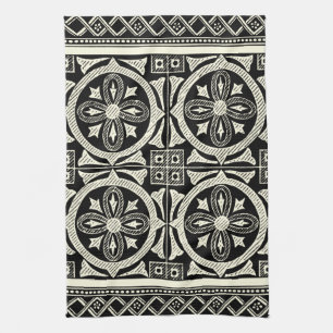 Linge De Cuisine Motif noir et blanc de mandala par le studio de