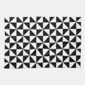 Linge De Cuisine Motif noir et blanc de triangle (Horizontal)
