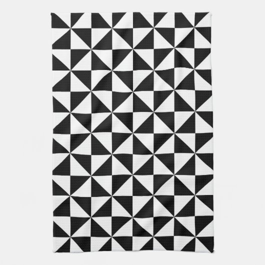 Linge De Cuisine Motif noir et blanc de triangle (Vertical)