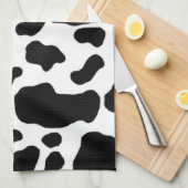 Linge De Cuisine motif noir et blanc d'impression de vache (Quart Plié)