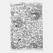 Linge De Cuisine Motif noir et blanc moderne (Vertical)