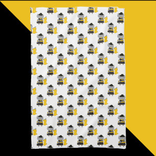 Linge De Cuisine Motif noir et jaune Garde d'honneur de chat