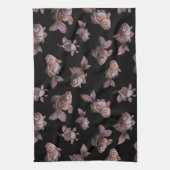 Linge De Cuisine Motif noir sans couture avec poisson (Vertical)