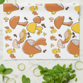 Linge De Cuisine Motif nostalgique de champignons (Plié)